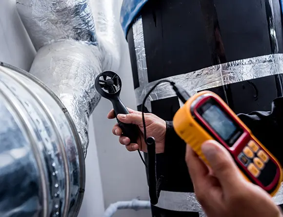 HVAC airflow measurement tools inspection