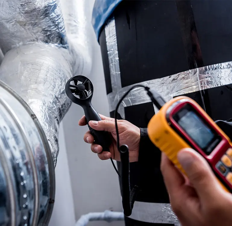 HVAC system inspection equipment testing