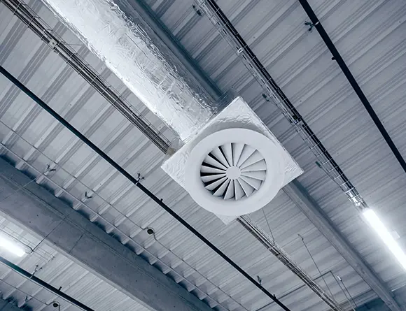 Industrial ceiling air ventilation system