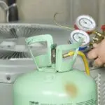 AC unit refrigerant pressure check